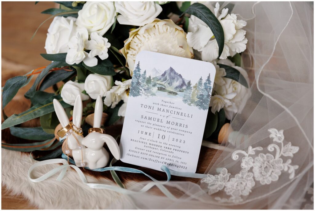 Stationary and bride's floral decor
