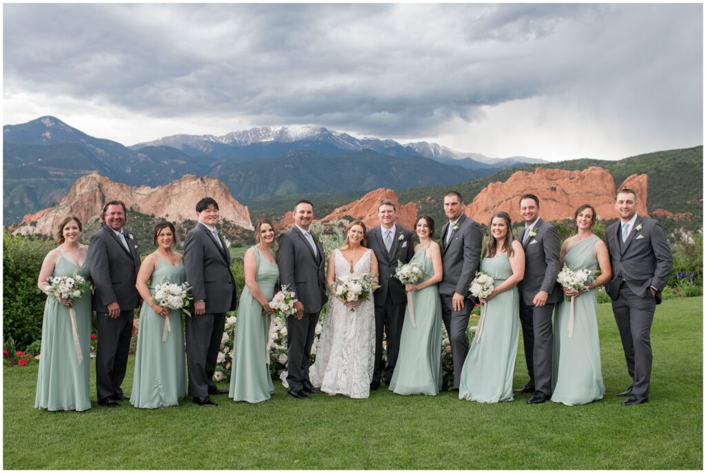 Bridal party at Garden of the Gods Resort