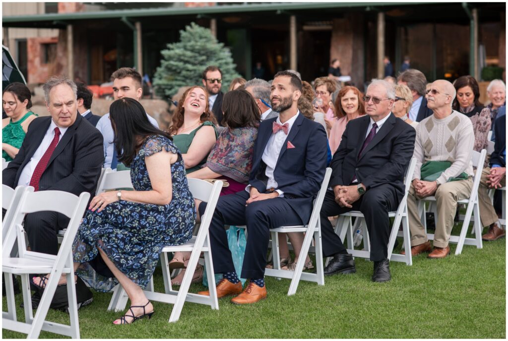 Guests seated for wedding at Garden of the Gods Resort