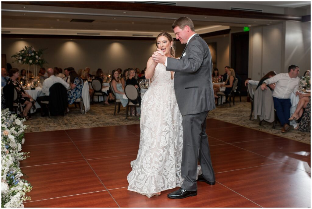 Bride and groom first dance at Garden of the Gods Resort