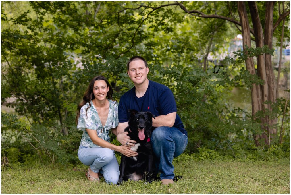 Austin Engagement session with their dog