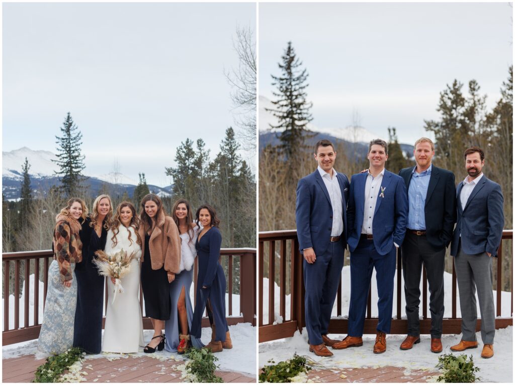 bridal party at High Country Lodge Breckenridge