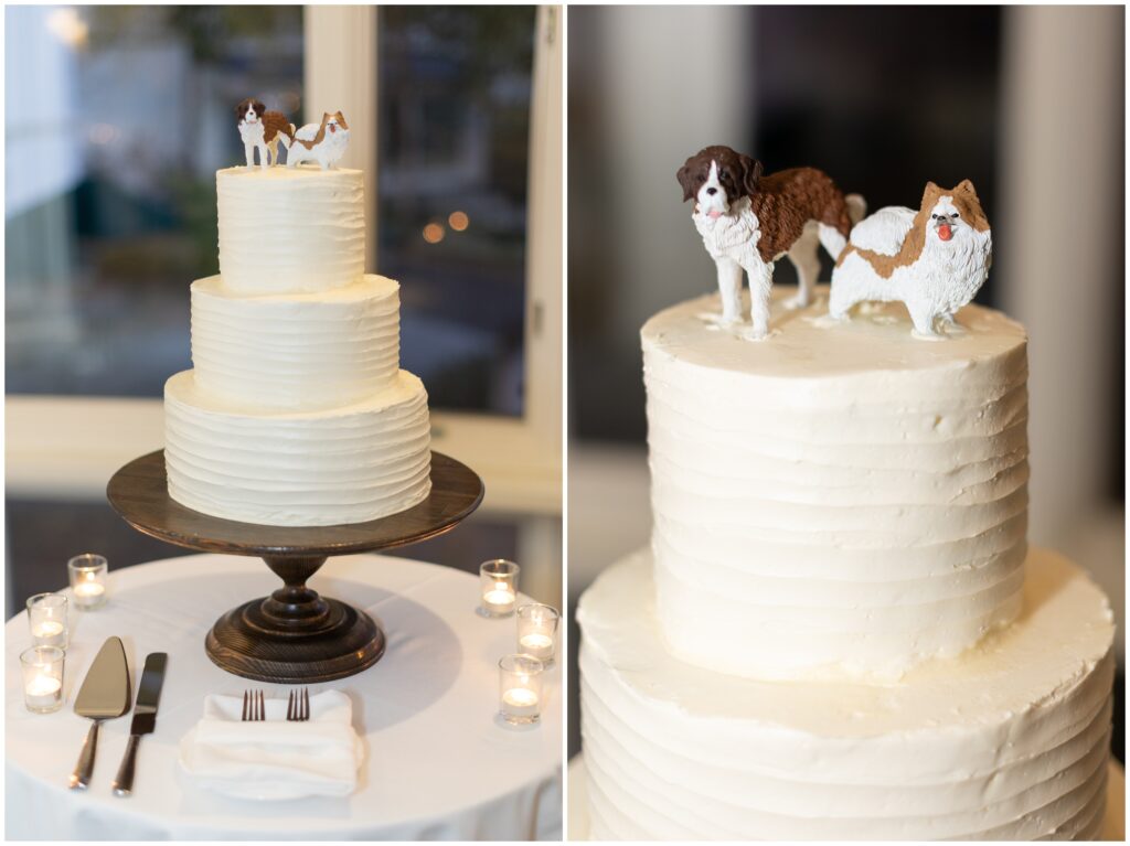 Wedding cake decorated by Woodstock Inn in Vermont