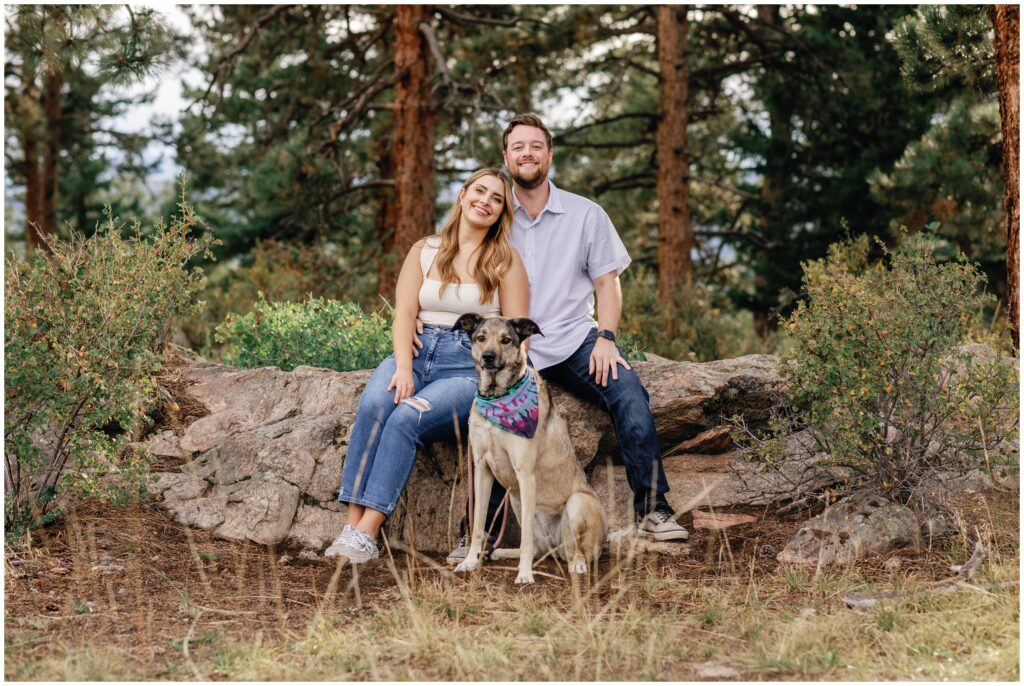 Engagement session in Sapphire Point with dog