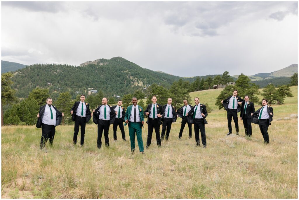 Groomsmen outside at Boulder Creek by Wedgewood