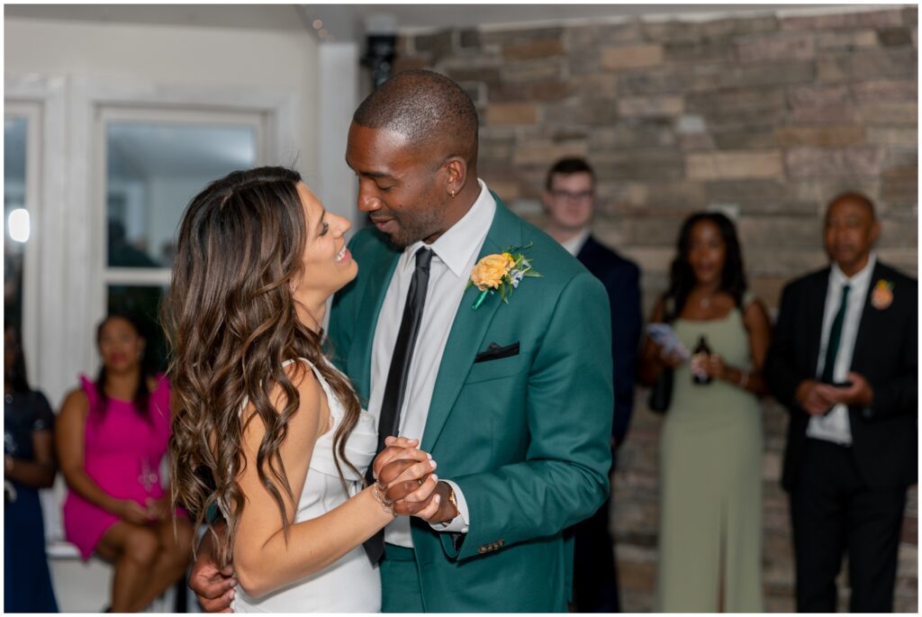 Bride and groom first dance