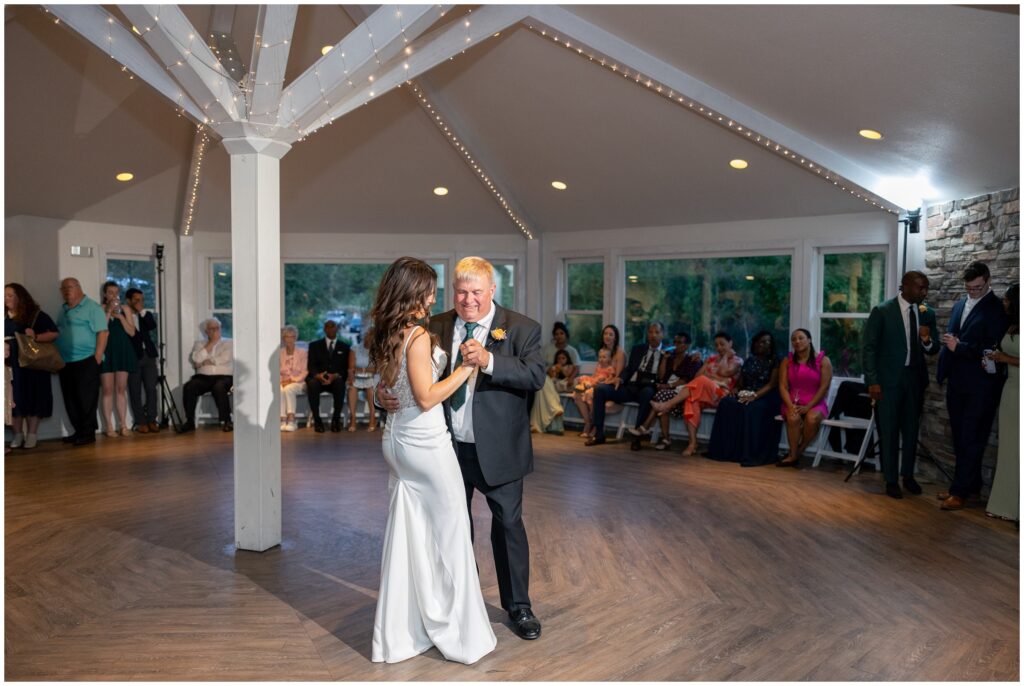 Bride with dad for their dance