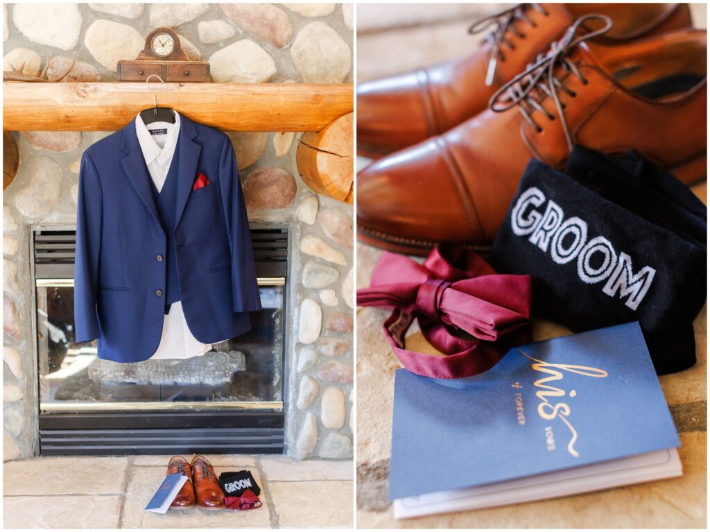 Grooms suit and shoes