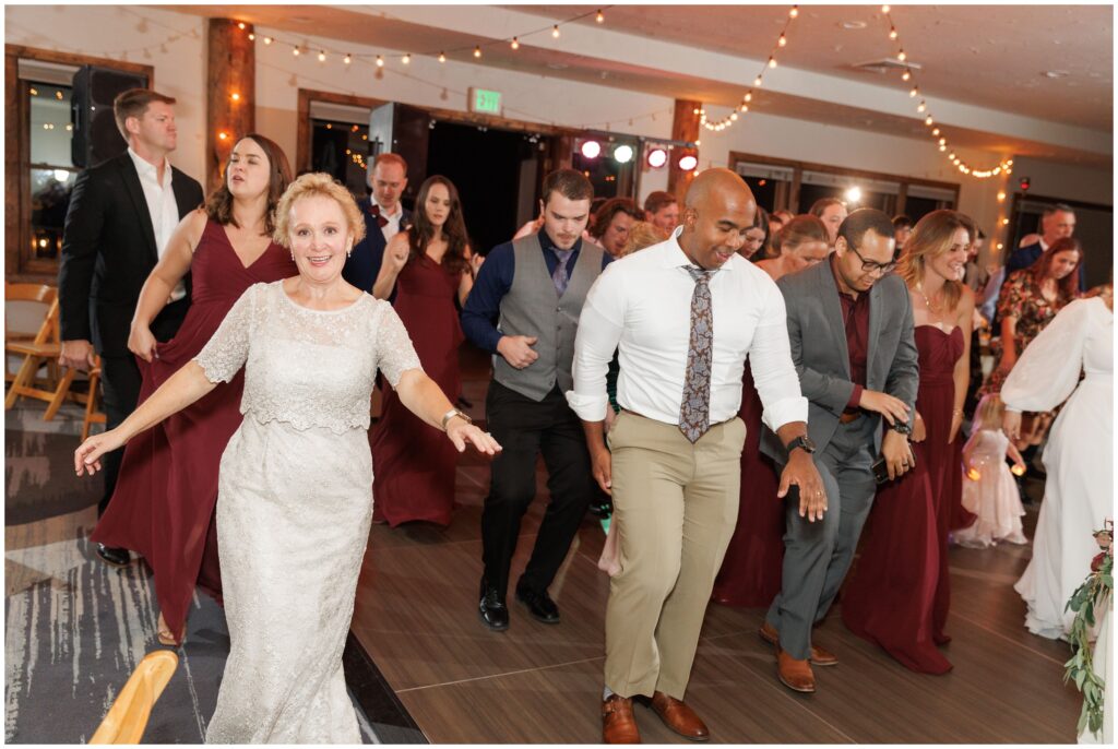 Open dancing with all guests on the dance floor at The Lodge in Breckenridge