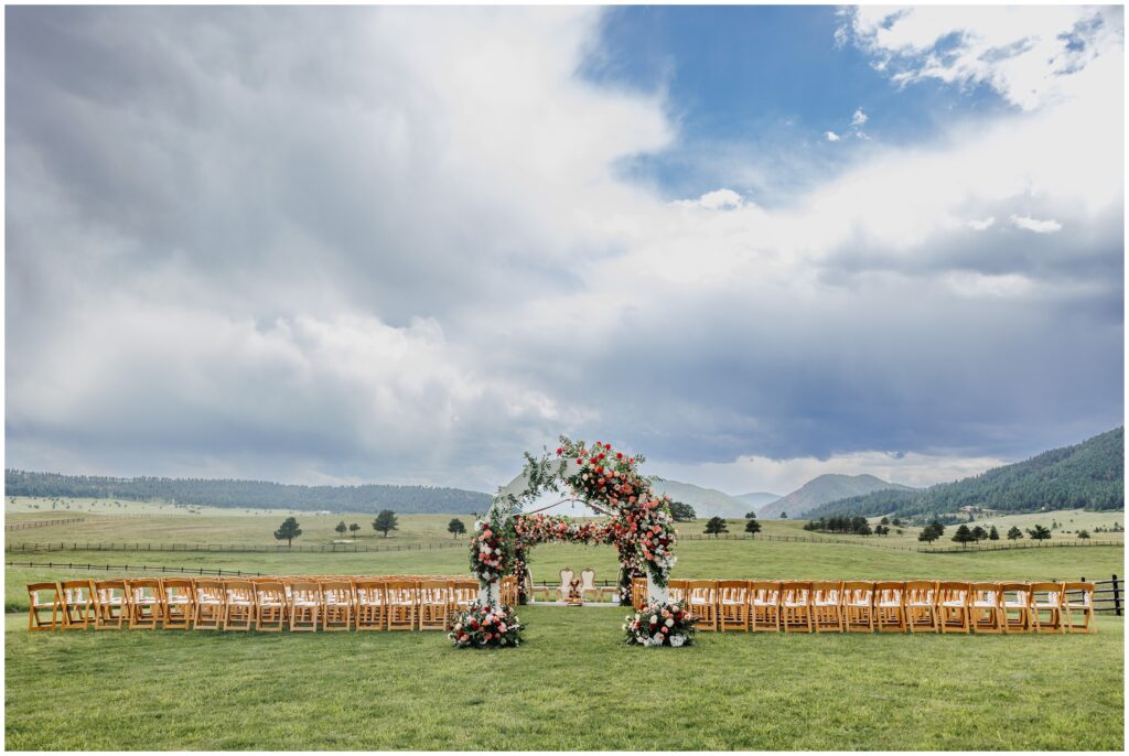 FLoral arch at Spruce Mountain 