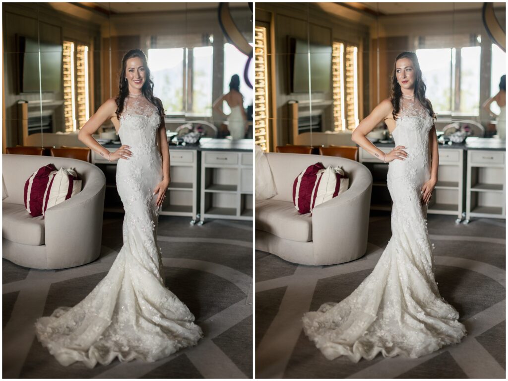 Bride in dress