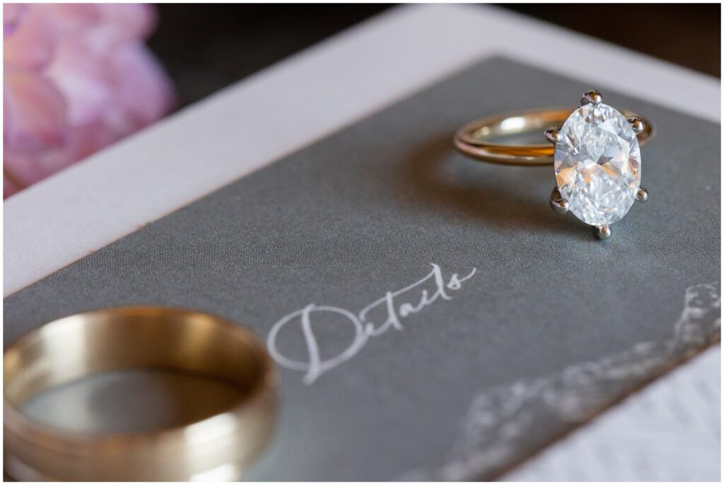 Wedding rings on tray