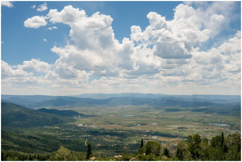 View from chairlift of Steamboat Springs