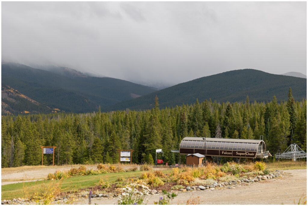 View of ski lift from ten file station