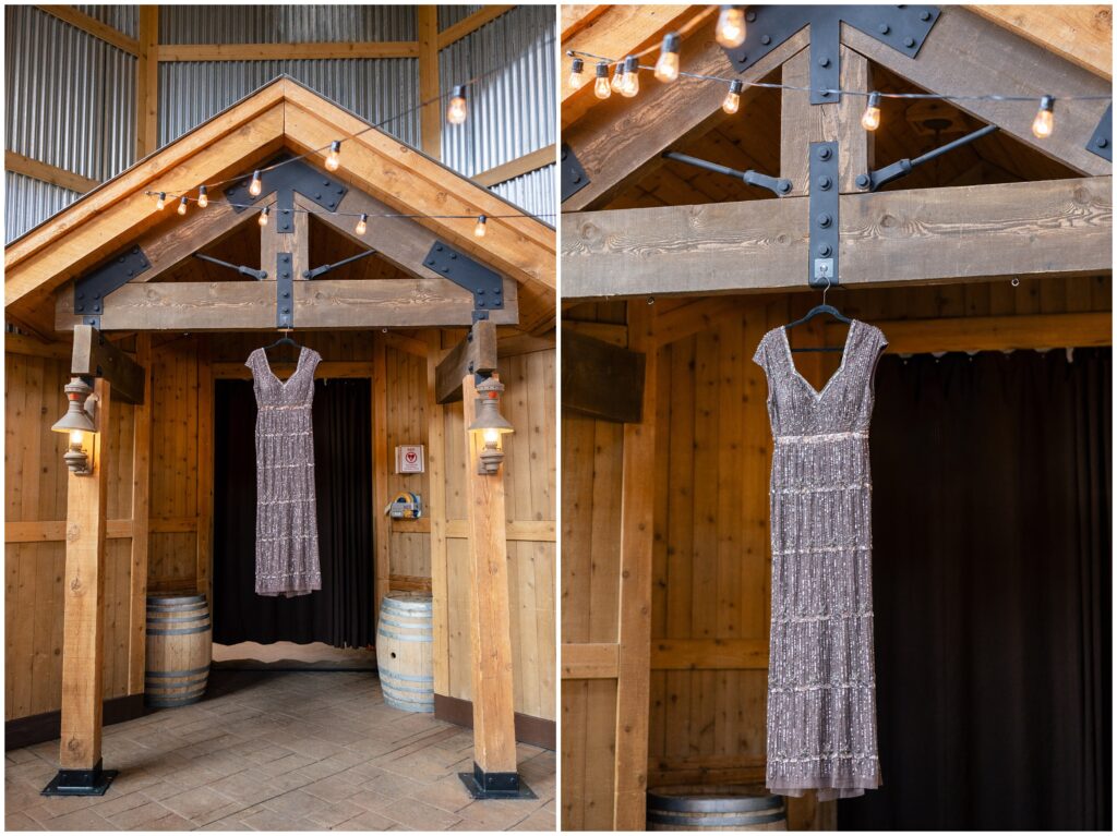 wedding dress hanging at ten mile stations