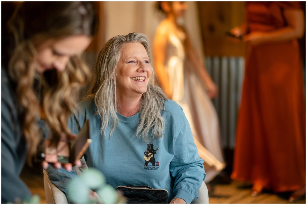 Bride getting ready for wedding
