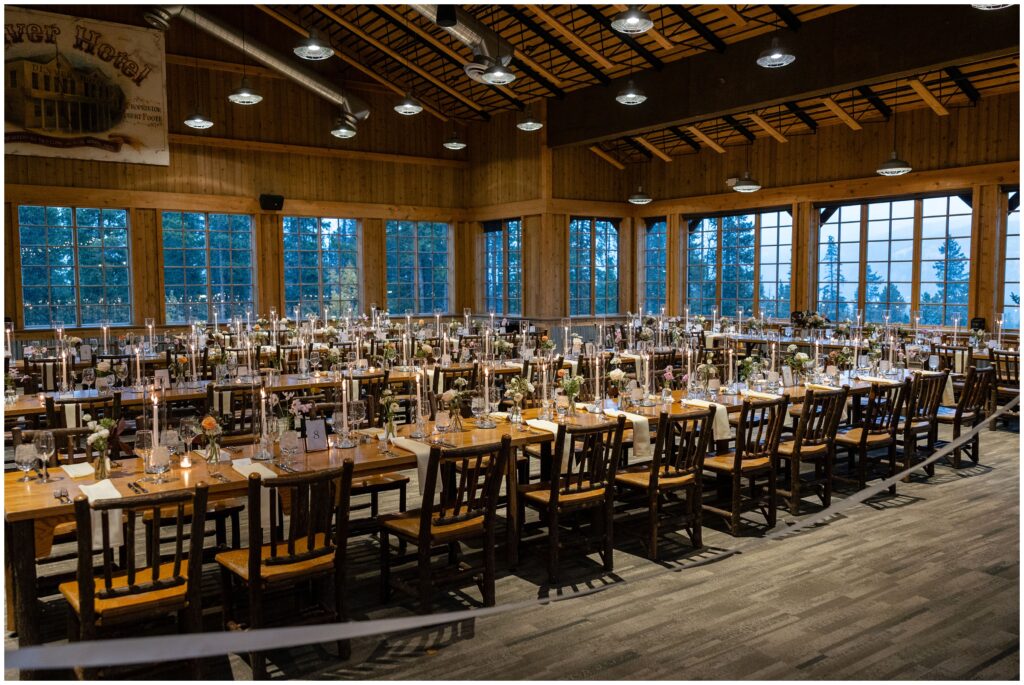 reception tables inside ten mile station