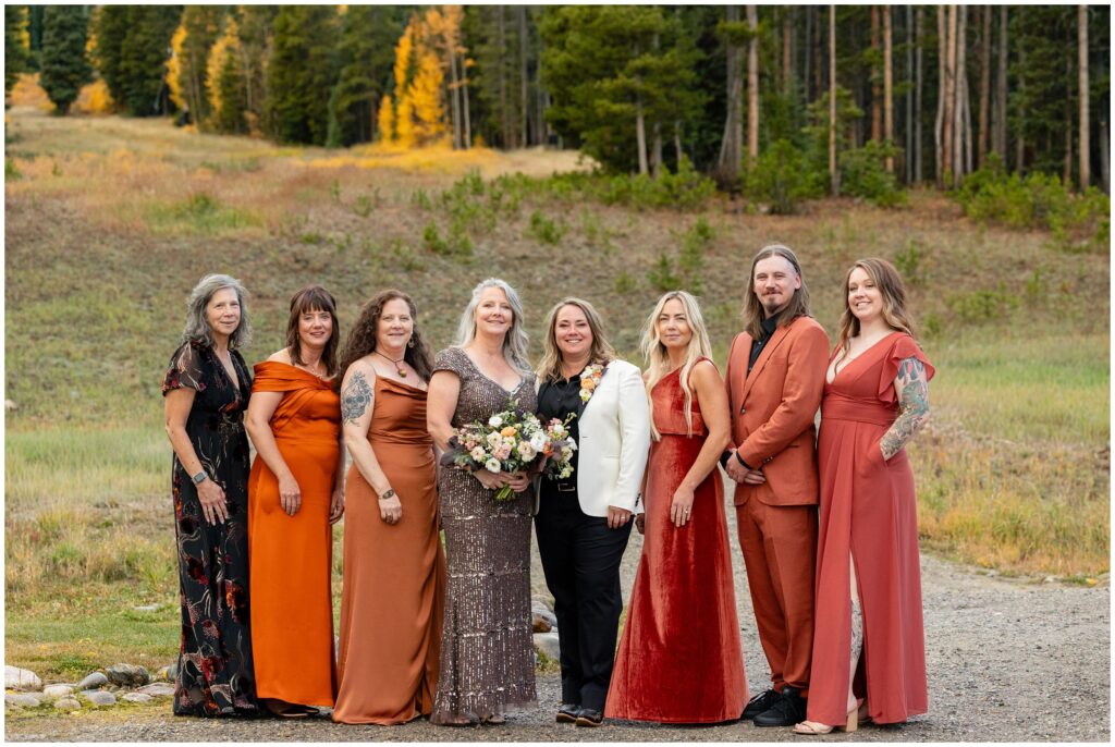 wedding party outside at ten mile station