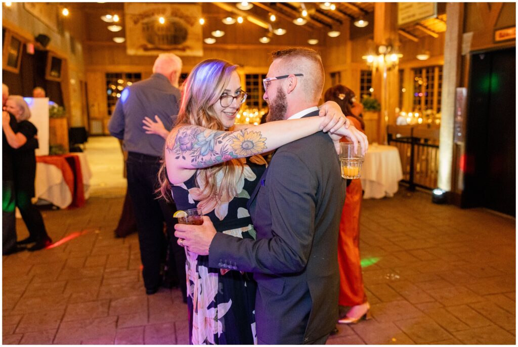 guests hugging during open dancing at ten mile station