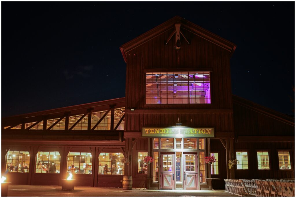 outside at night of ten mile station